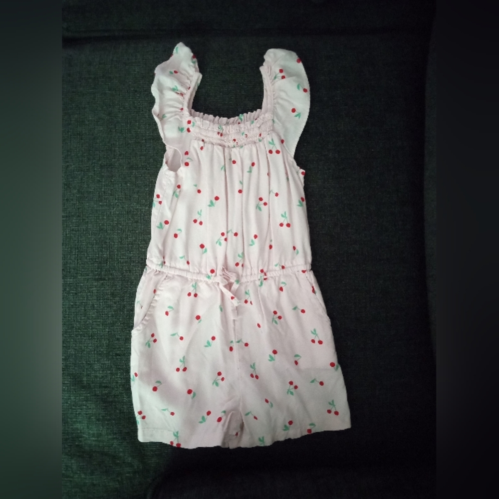 Cherry print romper